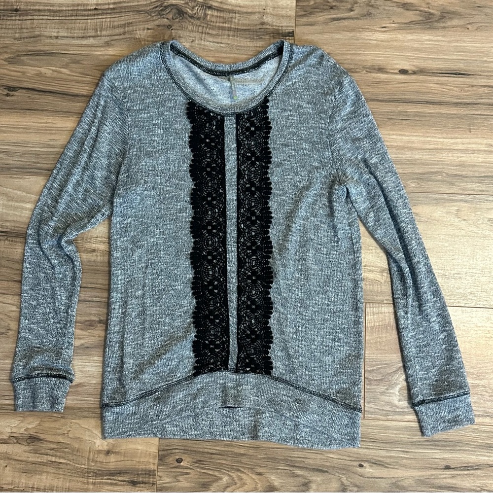 Laced Trimmed Sweater (Medium)